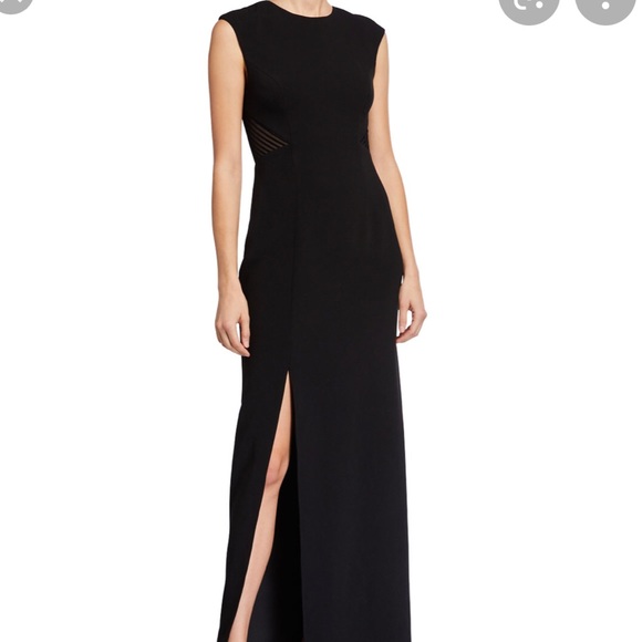 Halston Heritage Dresses & Skirts - Sleeveless Heavy Crepe Gown W/ Back Embroidery 495